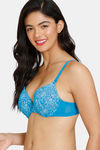 Zivame Sun's Bird Push-Up Wired Medium Coverage T-Shirt Bra - Methyl Blue — thumbnail 3